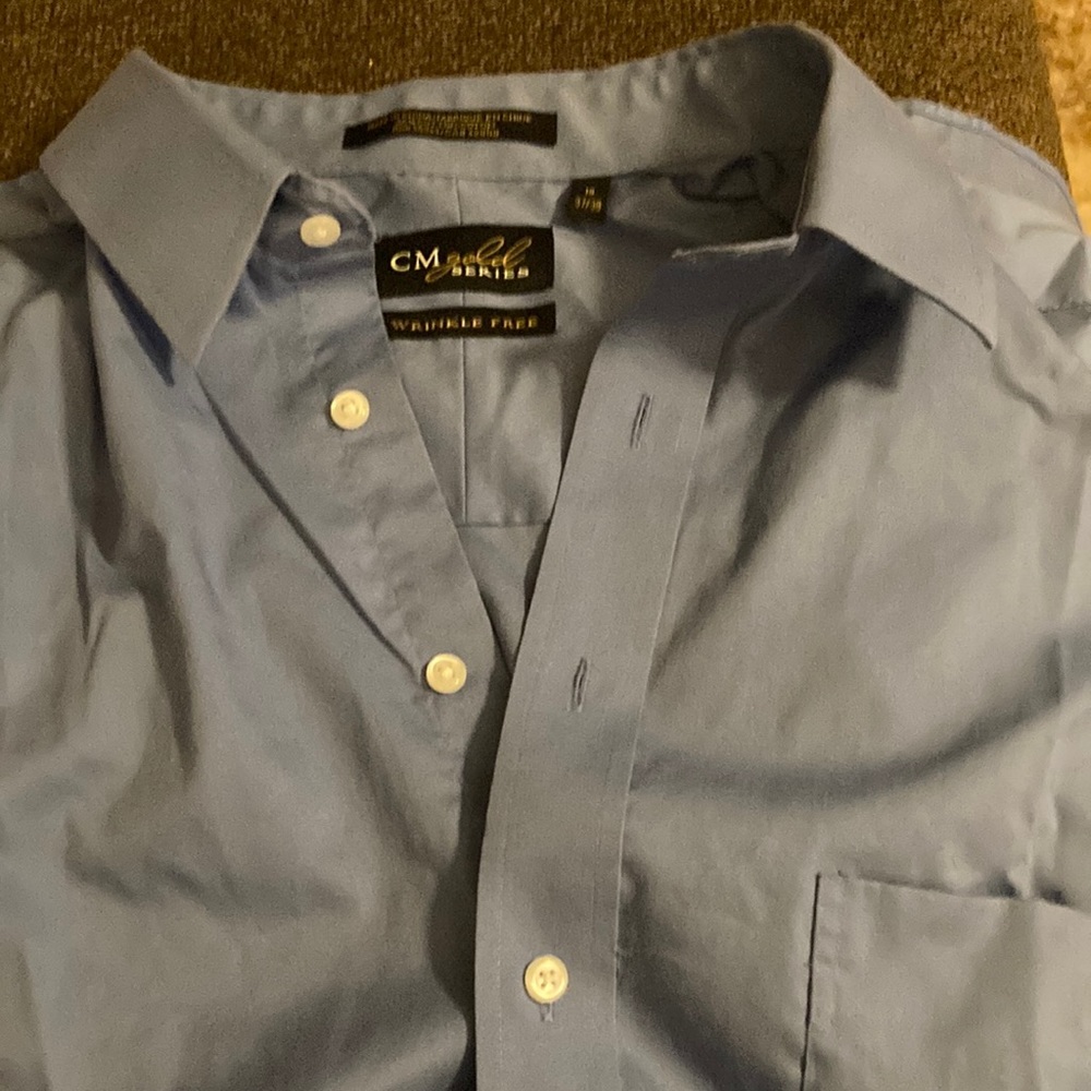 Men’s long sleeve blue dress shirt